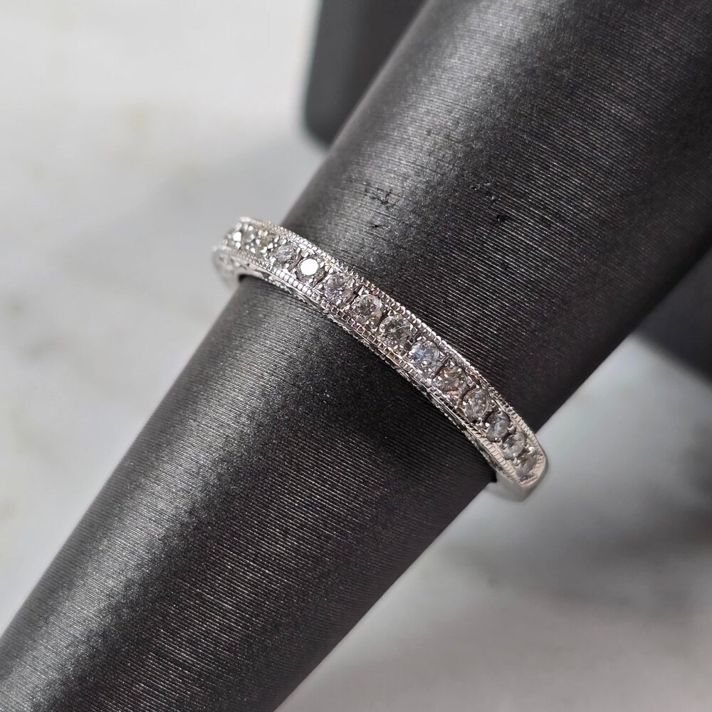 Womens Vintage Estate 14k White Gold Neil Lane Diamond Ring 3.1g #E3638